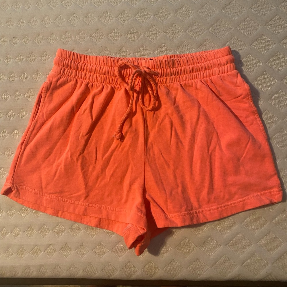 Out from under coral shorts